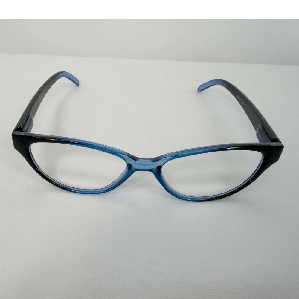 Norperwis Cat Eye‎ Reading +1.75 Glasses Blue Black Gradient with Case 104-33